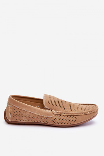 Het heeftnnen Klassieke suède loafers beige Felixo