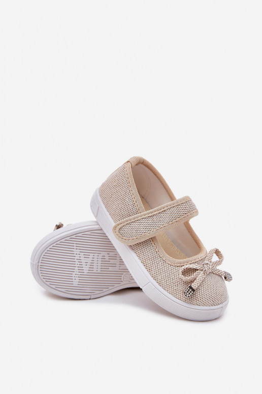 ballerinas voor kinderen met linten gouden kleur Amirinas ballerinas voor kinderen met linten gouden kleur Amirinas