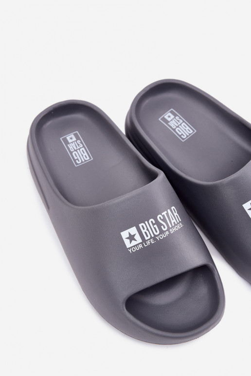 LichtgeInicht pantoffels Slippers Het heeftnnen Z Logo Big Star RR174A013 grijs