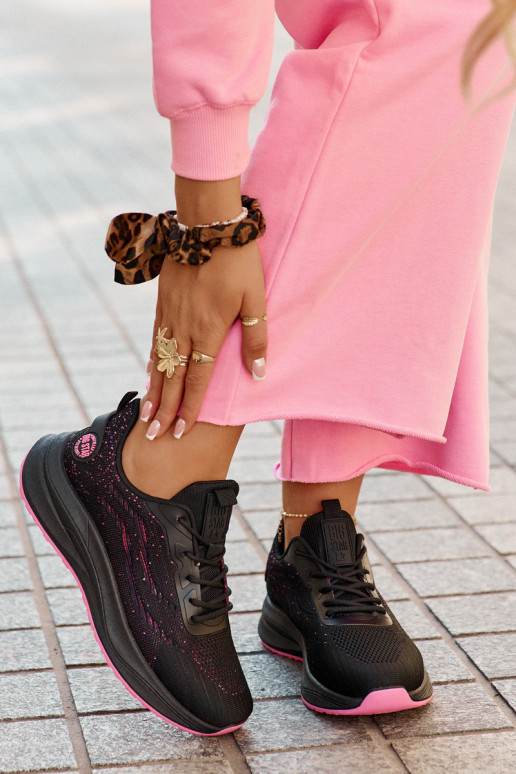 Sneaker type sportschoenen met platform Big Star RR274523 HI-POLY SYSTEM zwart Sneaker type sportschoenen met platform Big Star RR274523 HI-POLY SYSTEM zwart