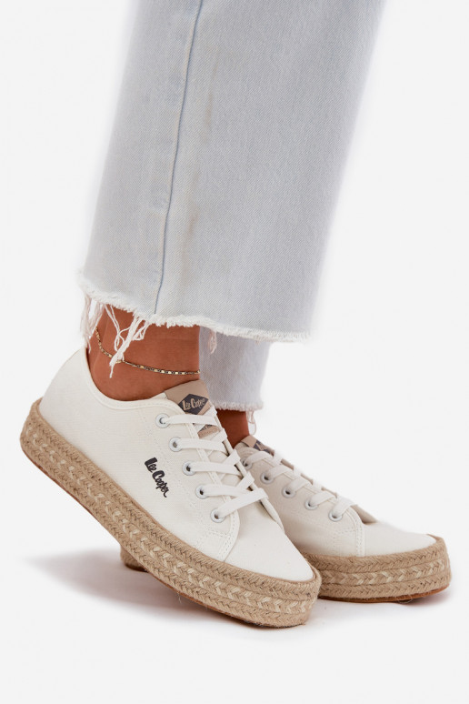 Casual schoenen met veters Lee Cooper LCIN-25-44-3217 in wit