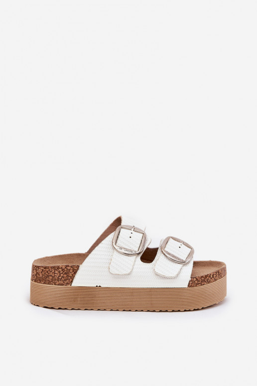 Damespantoffels Platformie met gespen Lee Cooper LCIN-25-35-3496L Initte kleur Damespantoffels Platformie met gespen Lee Cooper LCIN-25-35-3496L Initte kleur