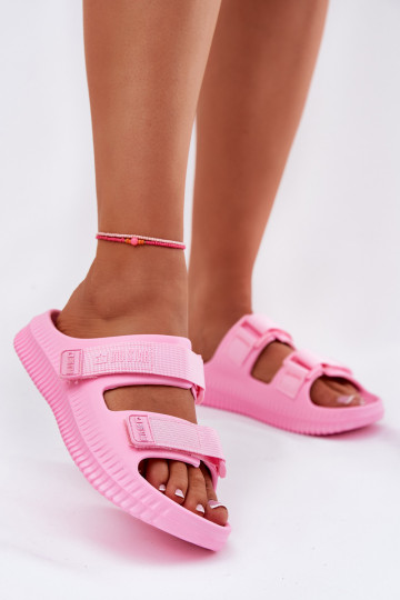 LichtgeInicht pantoffels Damespantoffels Z met lijmbevestigingami Big Star RR274A528 roze 2