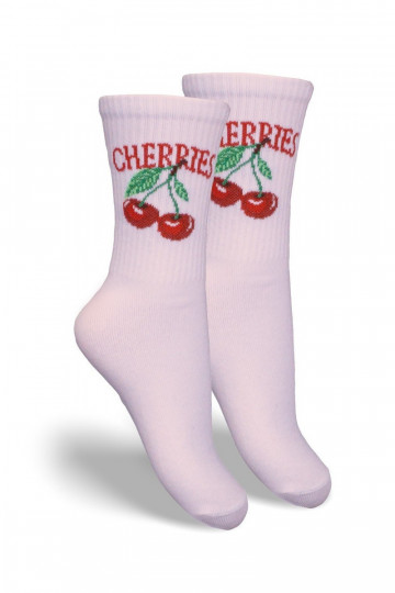 Kindersokken Jeugd CHERRIES roze
