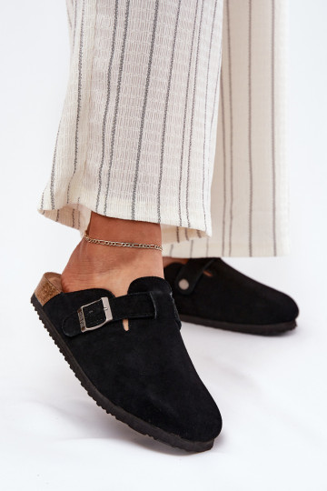 Suede pantoffels Klompen Dames met gespen Big Star RR274A384 zInart