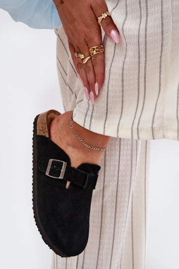 Suede pantoffels Klompen Dames met gespen Big Star RR274A384 zInart 2