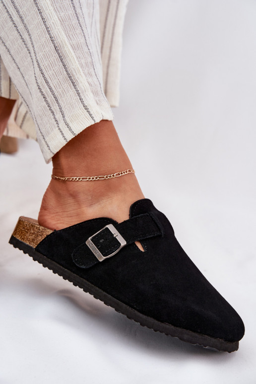 Suede pantoffels Klompen Dames met gespen Big Star RR274A384 zInart