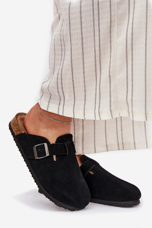 Suede pantoffels Klompen Dames met gespen Big Star RR274A384 zInart