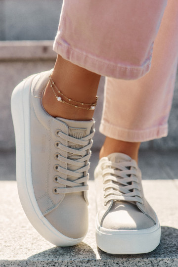 materiaal Vrijetijdsschoenen met platform Big Star RR274465 beige