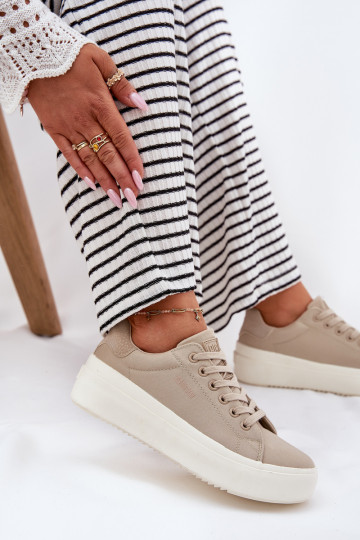materiaal Vrijetijdsschoenen met platform Big Star RR274465 beige 2
