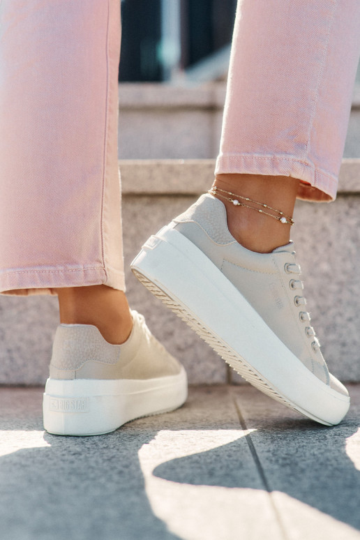 materiaal Vrijetijdsschoenen met platform Big Star RR274465 beige