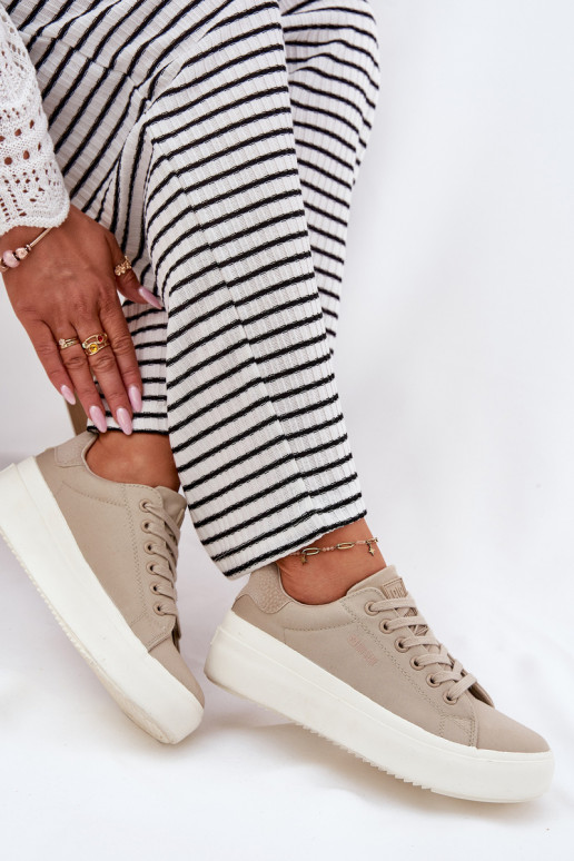 materiaal Vrijetijdsschoenen met platform Big Star RR274465 beige