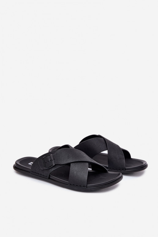 Leren pantoffels Het heeftnnen met gespen Big Star RR174076 zInart