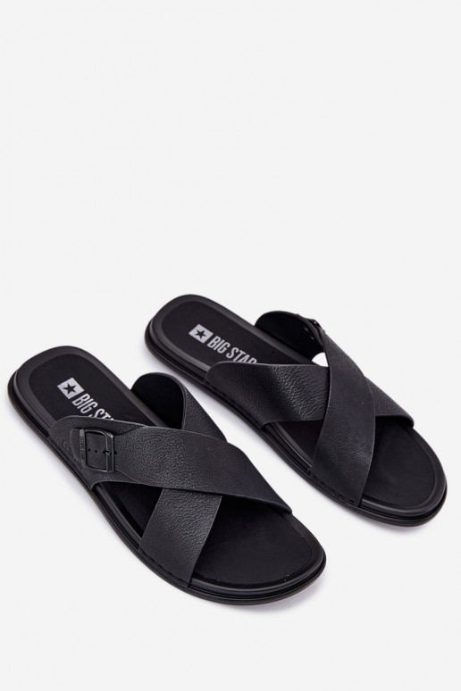 Leren pantoffels Het heeftnnen met gespen Big Star RR174076 zInart