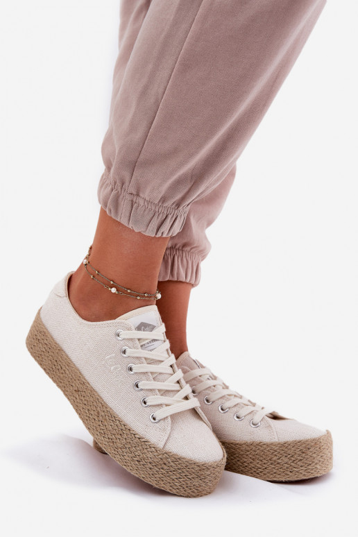 Vrijetijdsschoenen met platform Met Vlecht Lee Cooper LCIN-25-02-3284 ivoor Vrijetijdsschoenen met platform Met Vlecht Lee Cooper LCIN-25-02-3284 ivoor