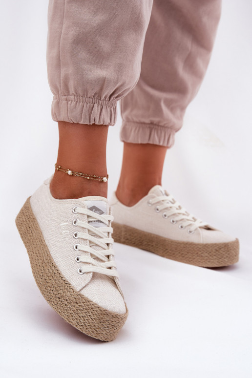 Vrijetijdsschoenen met platform Met Vlecht Lee Cooper LCIN-25-02-3284 ivoor Vrijetijdsschoenen met platform Met Vlecht Lee Cooper LCIN-25-02-3284 ivoor