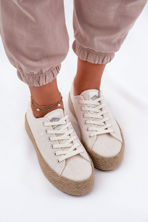 Vrijetijdsschoenen met platform Met Vlecht Lee Cooper LCIN-25-02-3284 ivoor Vrijetijdsschoenen met platform Met Vlecht Lee Cooper LCIN-25-02-3284 ivoor