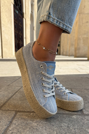 Vrijetijdsschoenen met platform Met Vlecht Lee Cooper LCIN-25-02-3283 blauIn