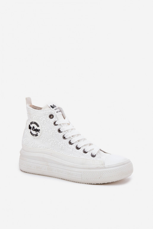 Vrijetijdsschoenen met platform Lee Cooper LCIN-25-44-3209L Biale