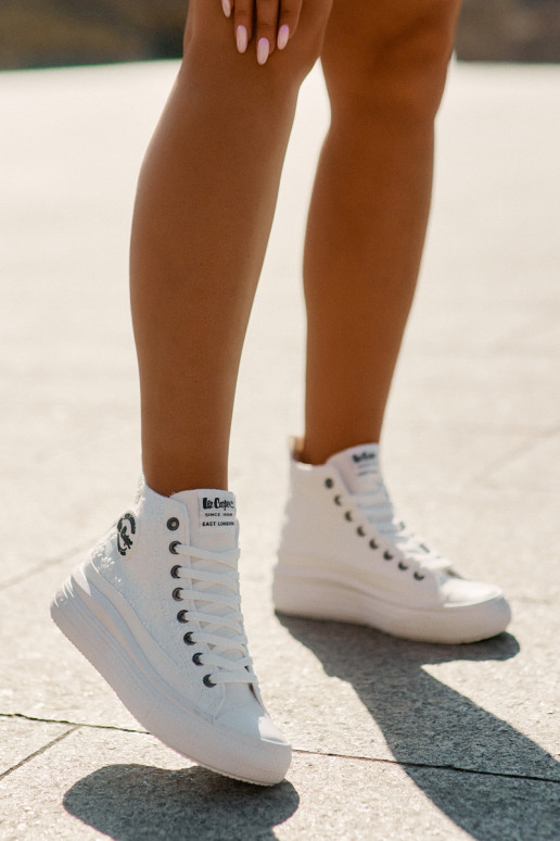 Vrijetijdsschoenen met platform Lee Cooper LCIN-25-44-3209L Biale