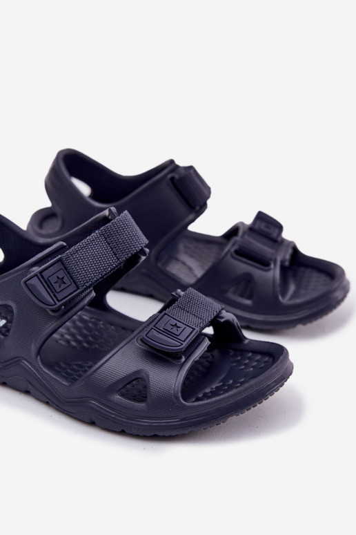 LichtgeInicht pantoffels sandalen Kinderen Big Star RR374512 donkerblauIn