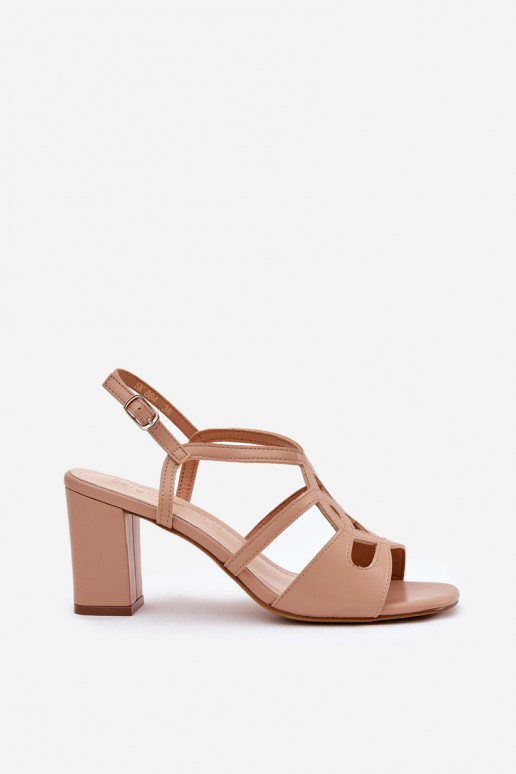 Dames Sandalen met hoge hak Op Sergio Leone SK884 beige