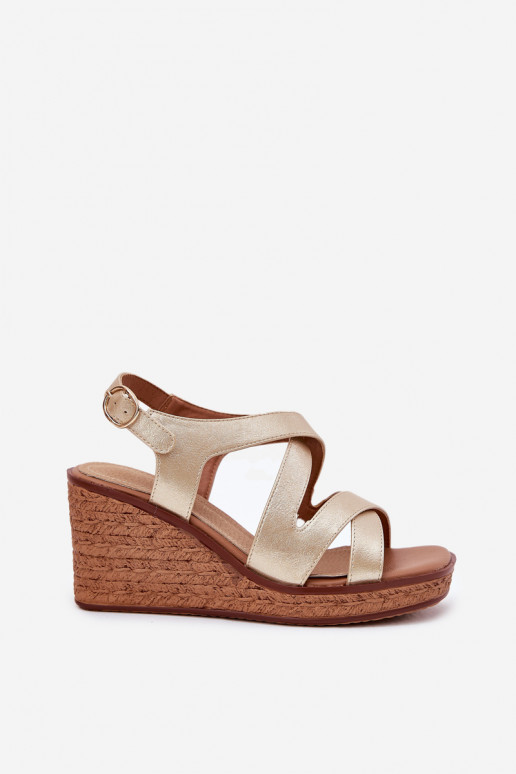 Dames sandalen Op de INig Sergio Leone SK223 gouden kleur