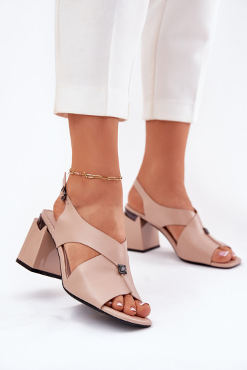 Elegante stijl Damessandalen met hoge hakken Vinceza 62238 beige