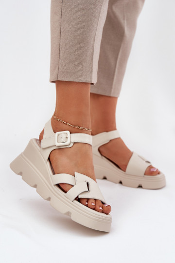Dames sandalen Dames Op de INig Artiker 54C1624 beige 2