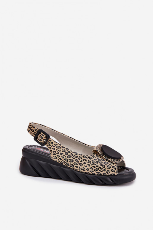 sandalen Z Opturalnej Skóry Op de INig Artiker 56C2186 met luipaardbontpatronen sandalen Z Opturalnej Skóry Op de INig Artiker 56C2186 met luipaardbontpatronen