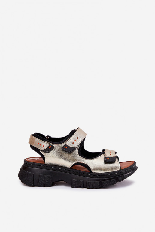 Dames sandalen Dames Z met lijmbevestigingami Artiker 56C0469 gouden kleur