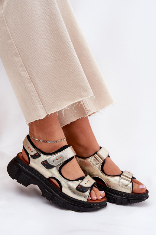 Dames sandalen Dames Z met lijmbevestigingami Artiker 56C0469 gouden kleur