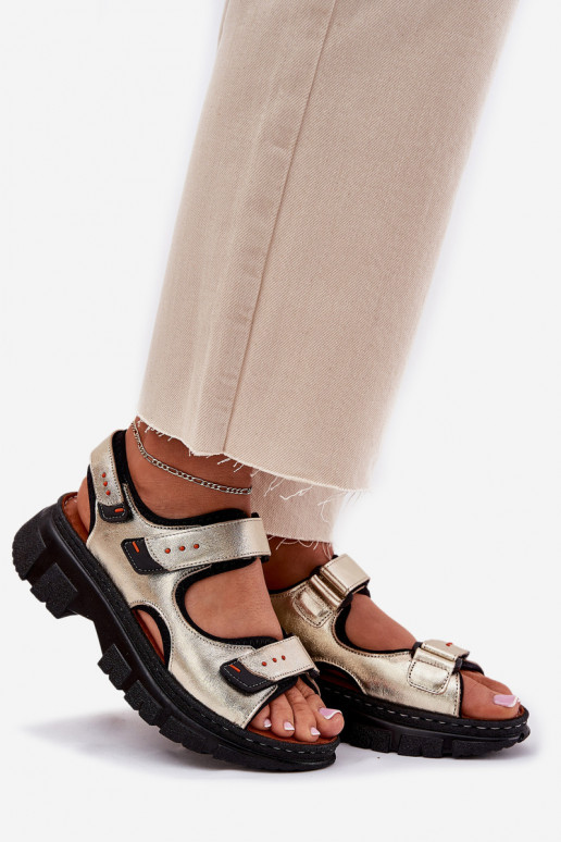 Dames sandalen Dames Z met lijmbevestigingami Artiker 56C0469 gouden kleur