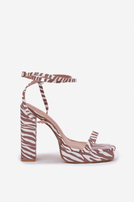 Dames sandalen Op Z met strepenem Zebra Fevenne Dames sandalen Op Z met strepenem Zebra Fevenne