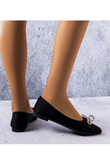 Zwarte schoenen met strik en zirkonia, „LaGarde" 2
