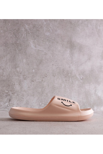 Roze schuim slippers, „Smile"