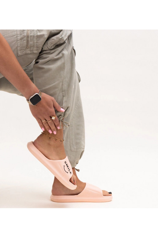 Roze schuim slippers, „Smile"