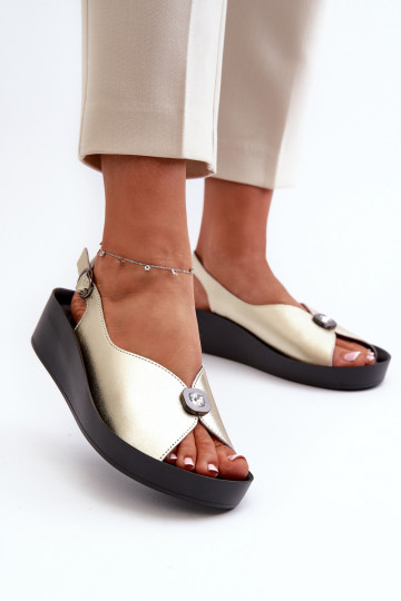 Roze dames slippers met gespen van schuim, "Luciene"