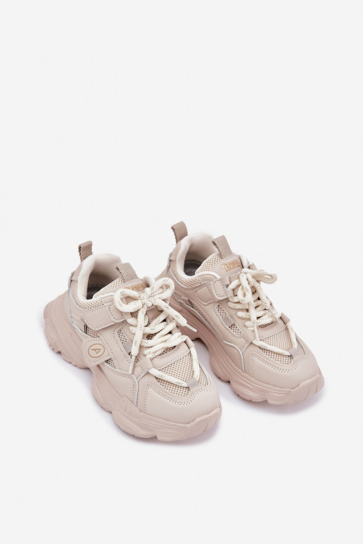 Sneakers model schoenen Kinderen met platform beige Hanomess