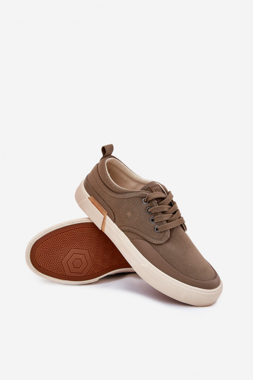 materiaal Vrijetijdsschoenen voor heren Big Star RR174064 kaki kleuren