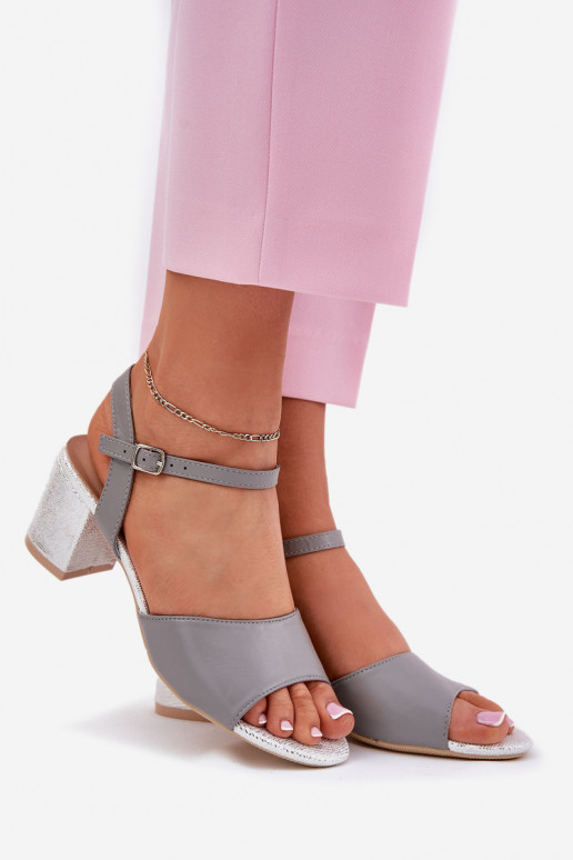 Damessandalen met hoge hakken Vinceza 20275 grijs