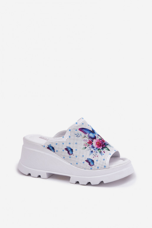 Leren pantoffels Dames Op de INig Artiker 56C0428 Initte kleur Leren pantoffels Dames Op de INig Artiker 56C0428 Initte kleur