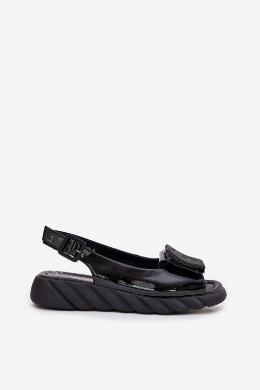 Leer Gelakte sandalen voor dames Op de INig met decoratie Artiker 56C1564 zInart