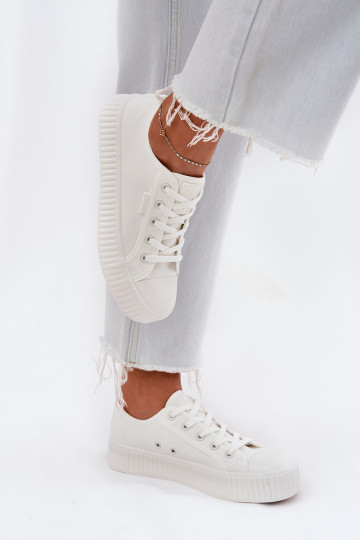 Witte casual schoenen met platform, Big Star RR274776