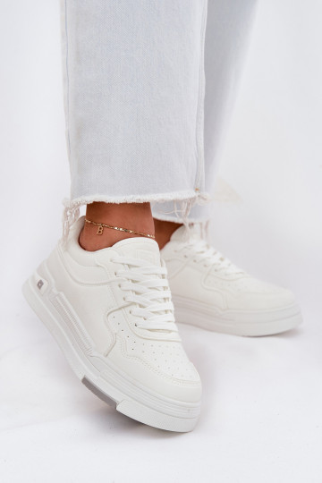 Witte vrouwelijke lage sportieve schoenen, Big Star RR274A310 HI-POLY SYSTEM 2