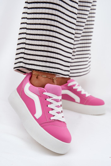 Roze vrouwelijke sportieve schoenen met platform, „Tellnira"