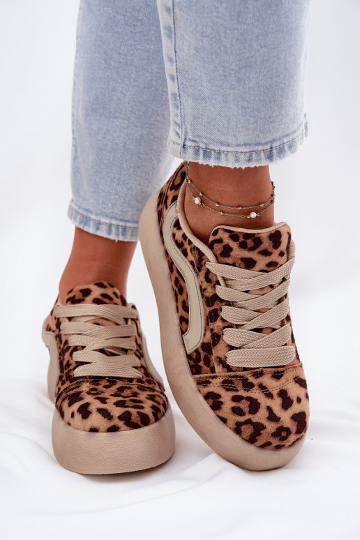 Sneakers model schoenen Dames met platform met luipaardbontpatronen Tellnira Sneakers model schoenen Dames met platform met luipaardbontpatronen Tellnira