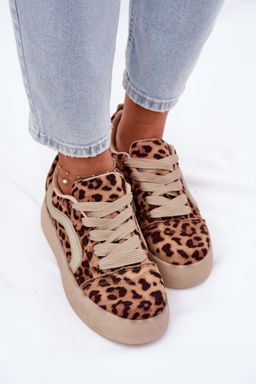 Sneakers model schoenen Dames met platform met luipaardbontpatronen Tellnira Sneakers model schoenen Dames met platform met luipaardbontpatronen Tellnira