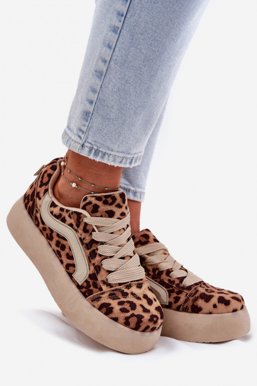 Sneakers model schoenen Dames met platform met luipaardbontpatronen Tellnira Sneakers model schoenen Dames met platform met luipaardbontpatronen Tellnira