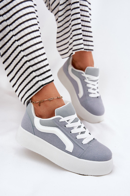 Sneakers model schoenen Dames met platform blauIn Tellnira